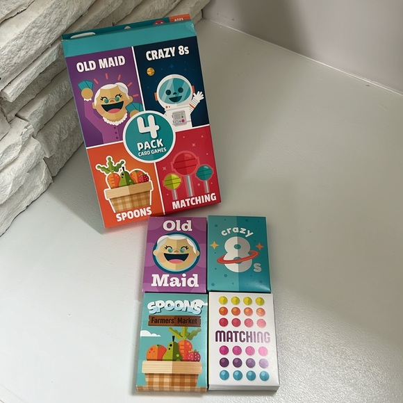 Old Maid, Crazy 8s, Spoons, and Matching Card Games - Picture 3 of 7